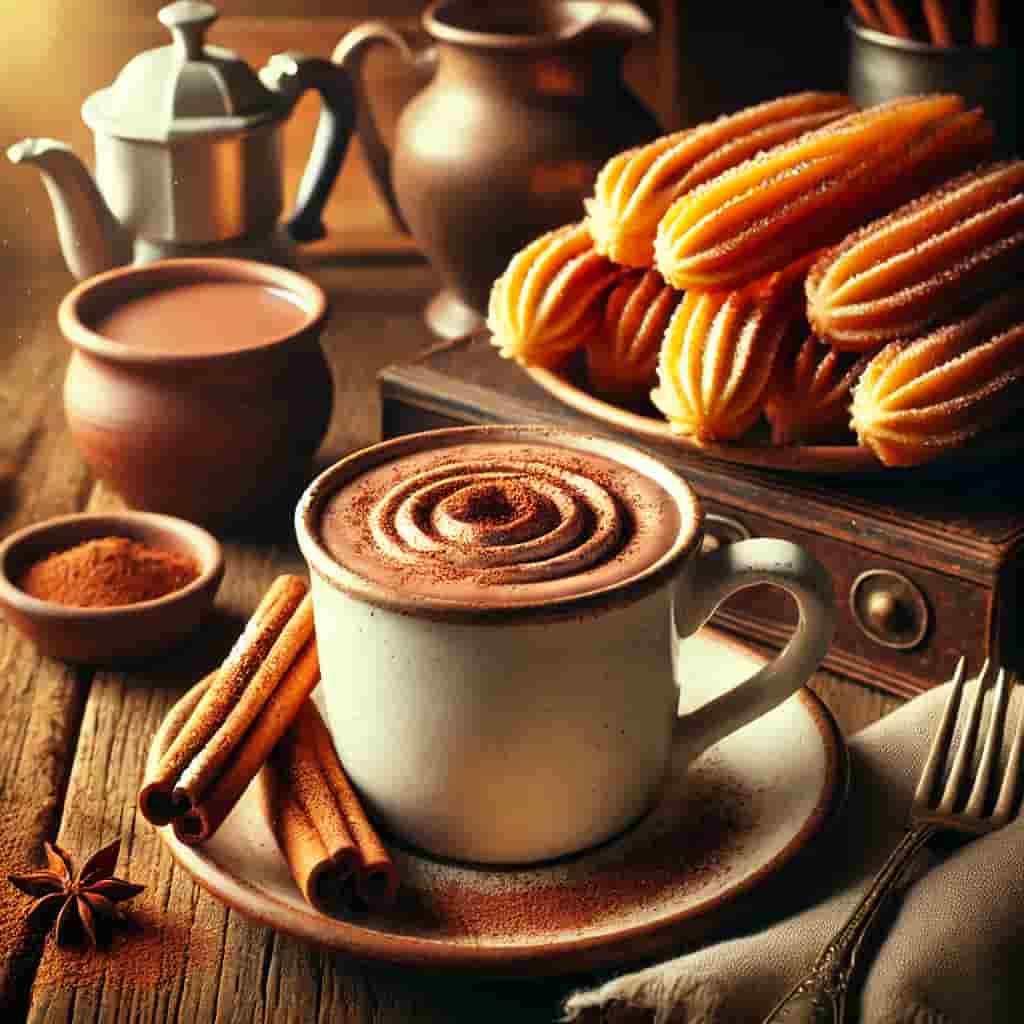 Cómo hacer churros y chocolate caliente 3 chocolate con churros