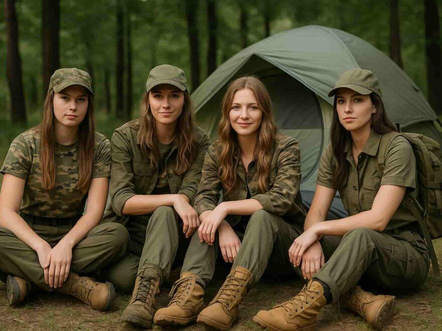 El camuflaje campamentos de fin de semana estetica tactica