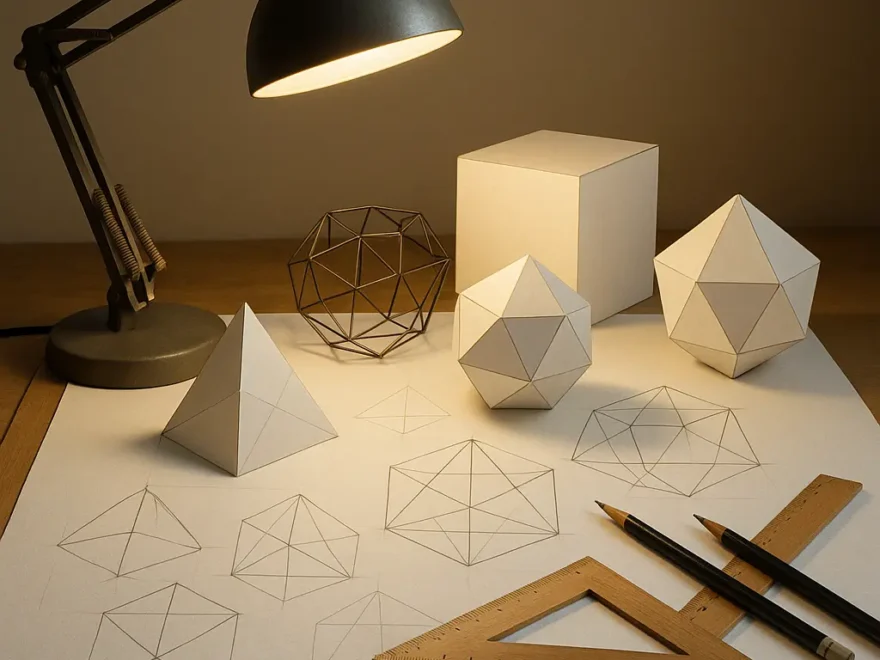 El secreto geometrico de los poliedros regulares cuando la forma revela su orden oculto