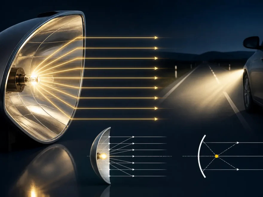 Cuando la luz se ordena el truco invisible detras de los faros de los autos